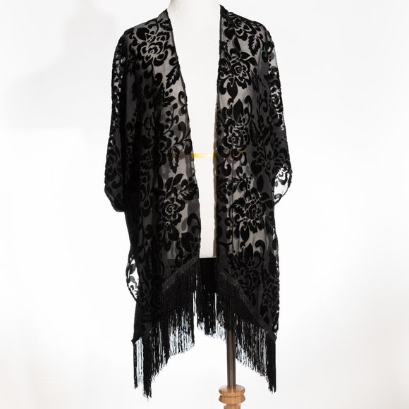David and Young Other - NWT David and Young Burnout Velvet Black Shawl OS